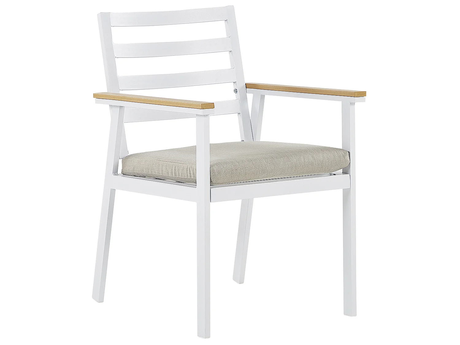 Set di 4 sedie da giardino con cuscini CAVOLI Metallo Beige
