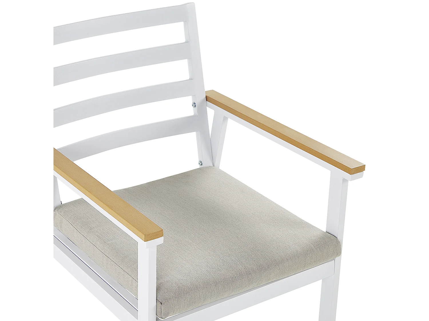 Set di 4 sedie da giardino con cuscini CAVOLI Metallo Beige