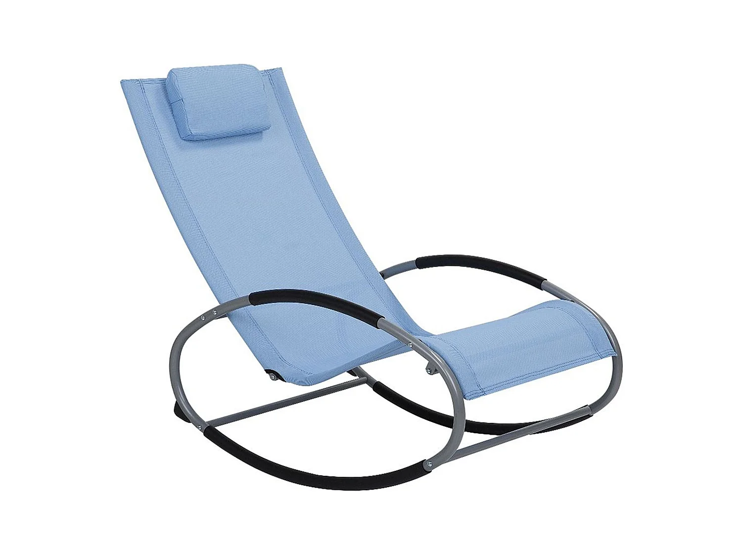 Tuinligstoel Stof Blauw CAMPO