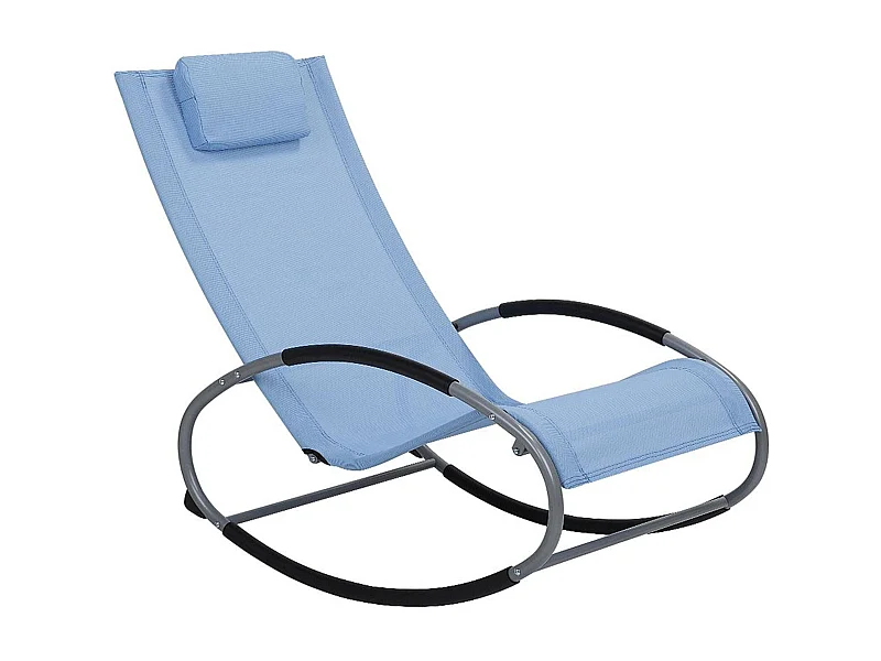 Schaukel-Sonnenliege CAMPO Stoff Blau