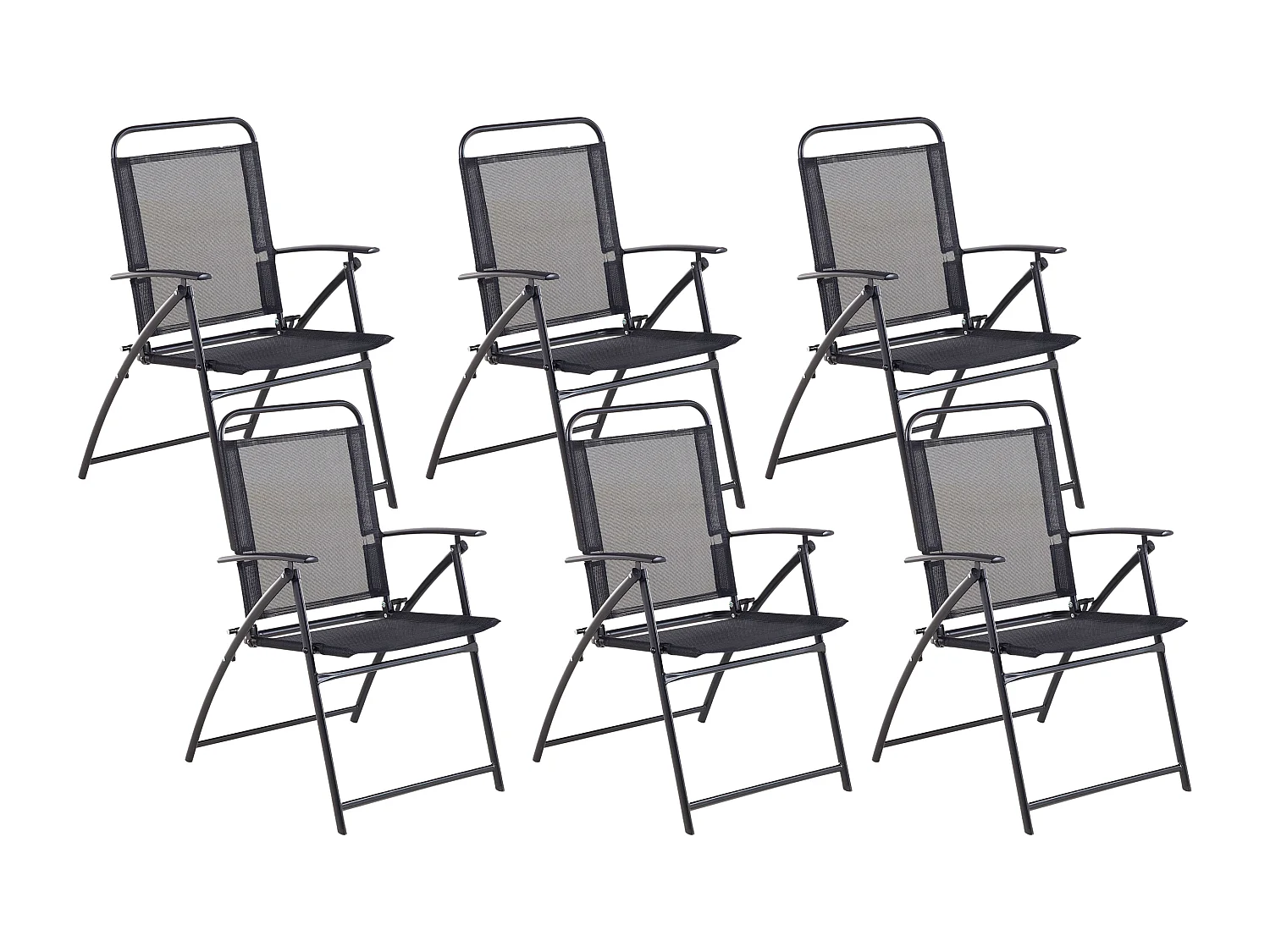 Set van 6 tuinstoelen LIVO Metaal Zwart
