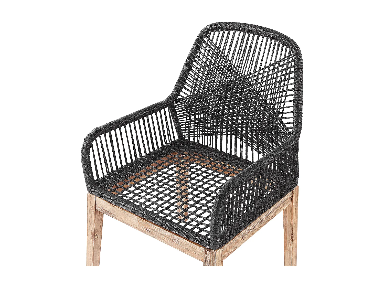 Gartenset Tisch 90x90 cm 4 Stühle grau Faserzement Akazienholz Rustikal Olbia