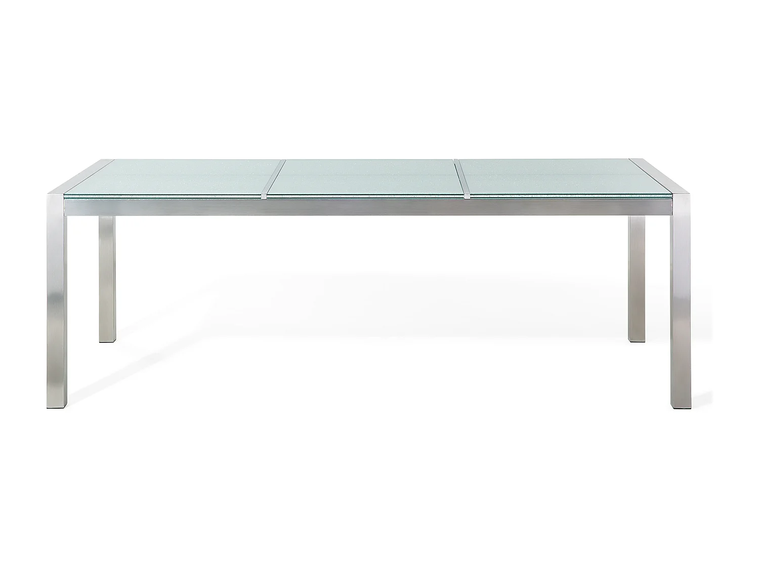 Tuinset 8-zitter GROSSETO Gebarsten glas Transparant/beige