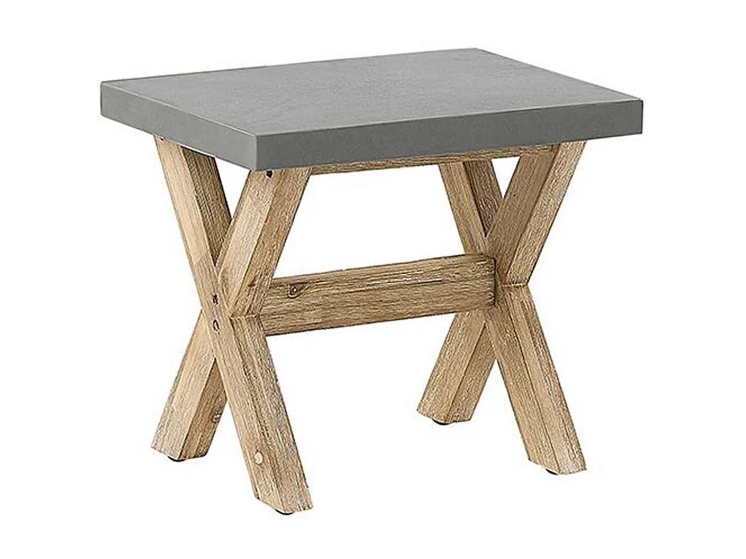 Set da pranzo da giardino con panche e sgabelli 8 posti OLBIA Cemento Grigio