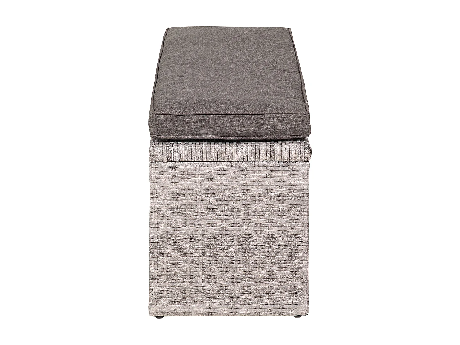 Ensemble de salon de jardin avec table 8 places VITERBO avec coussins Gris