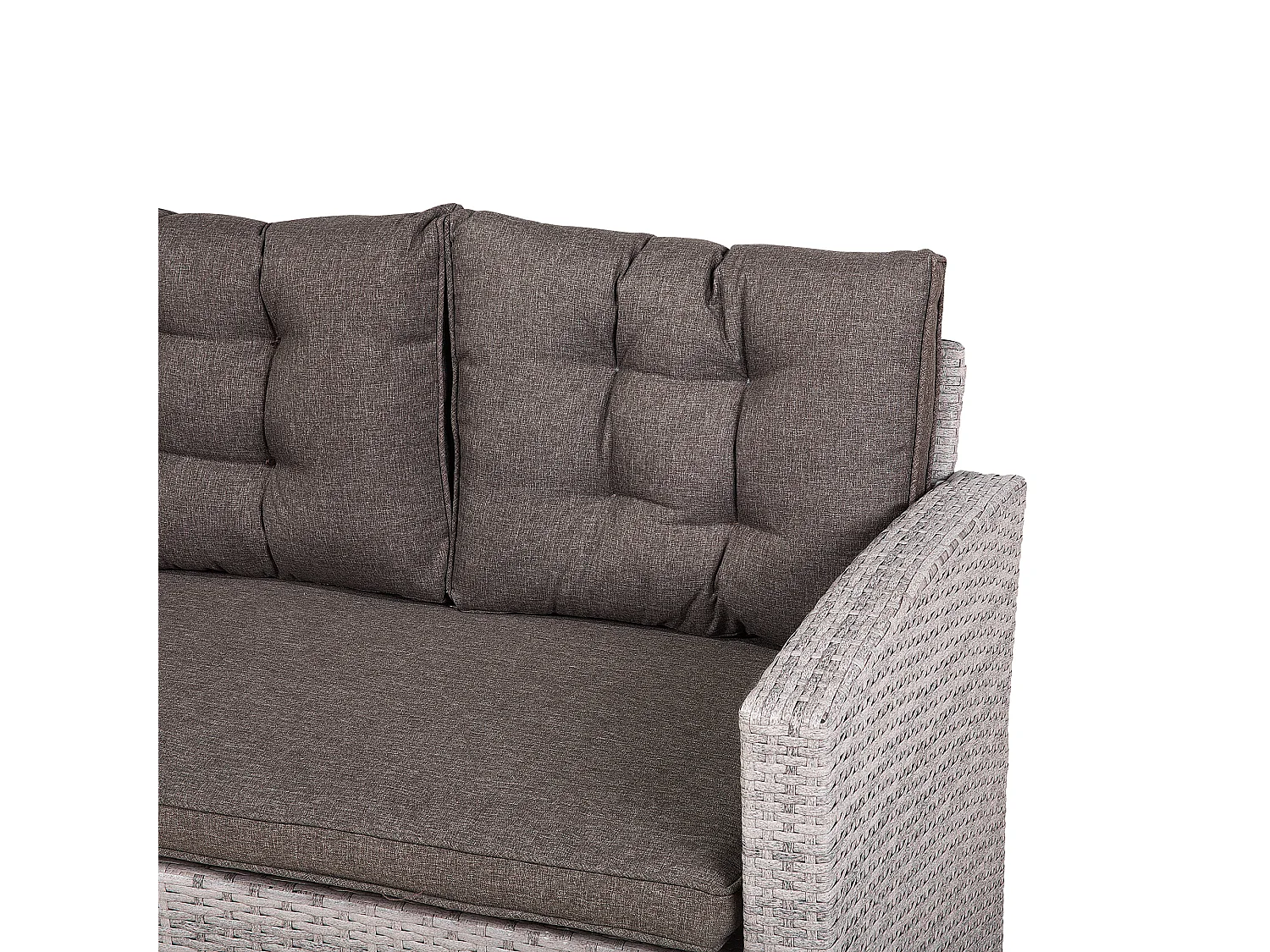 Set da giardino con tavolo 8 posti VITERBO con cuscini Grigio