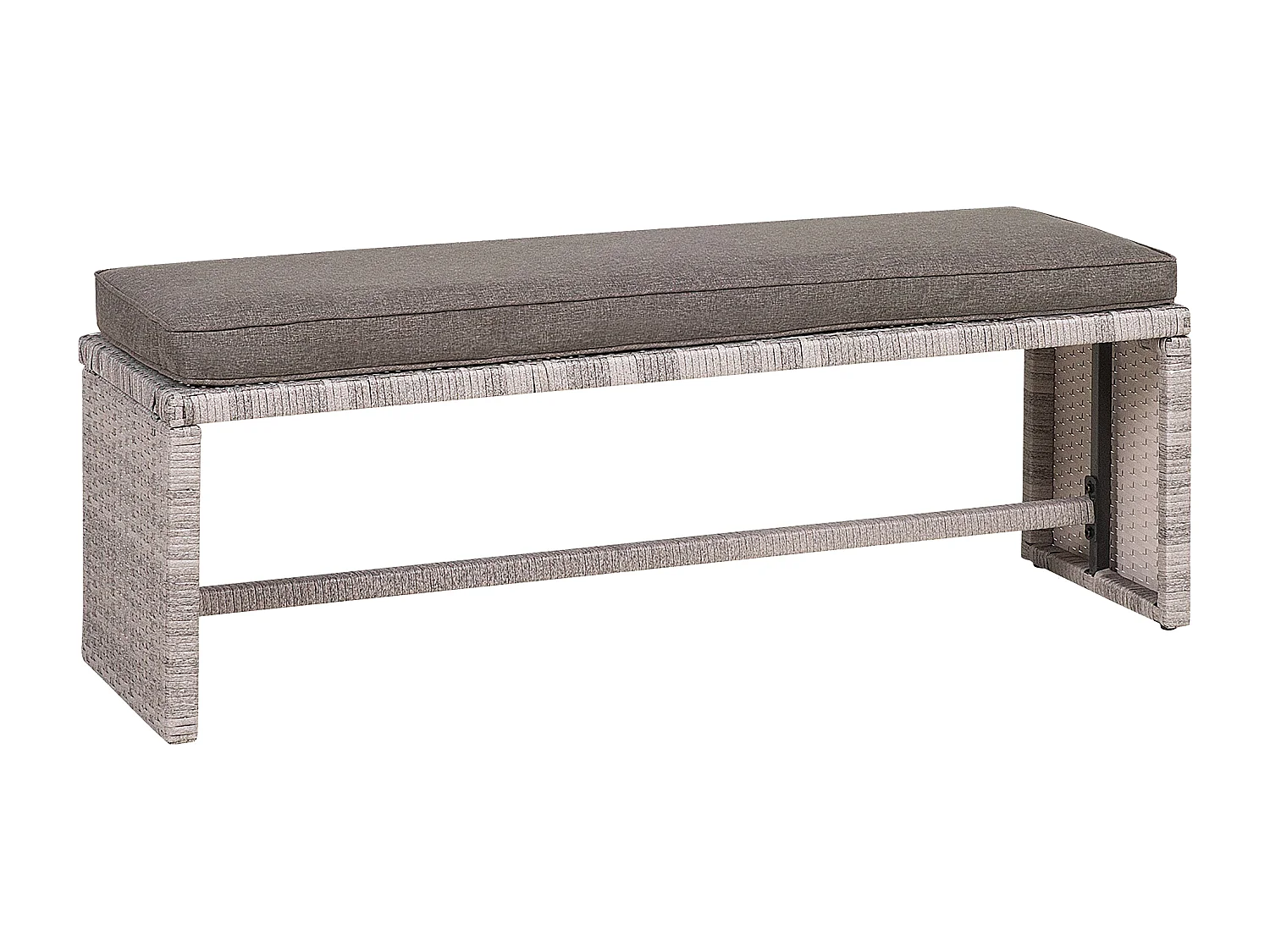 Set da giardino con tavolo 8 posti VITERBO con cuscini Grigio