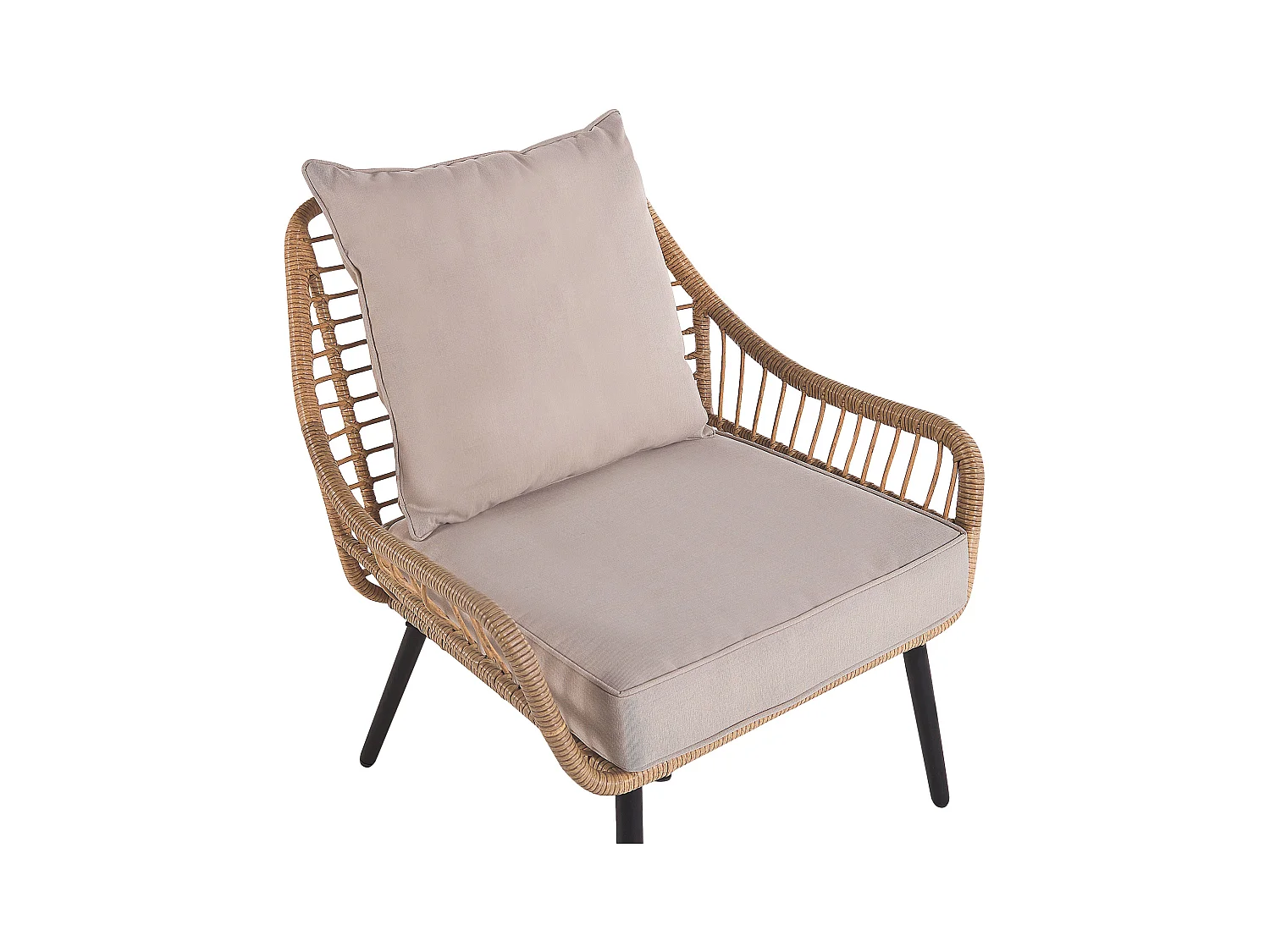 Bistroset met kussens LAURETO Natuurlijk