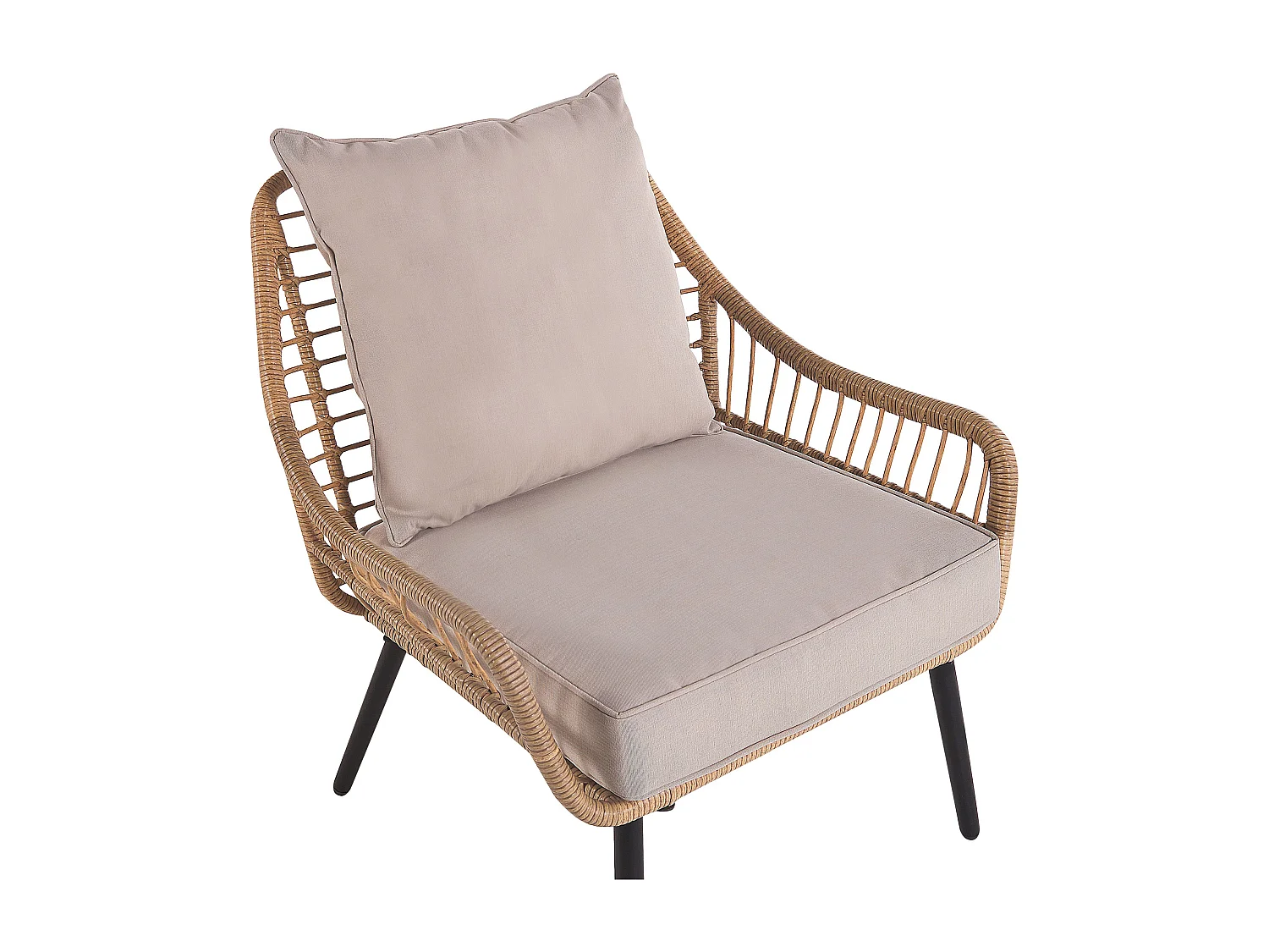 Ensemble pour bistro avec coussins LAURETO Naturel