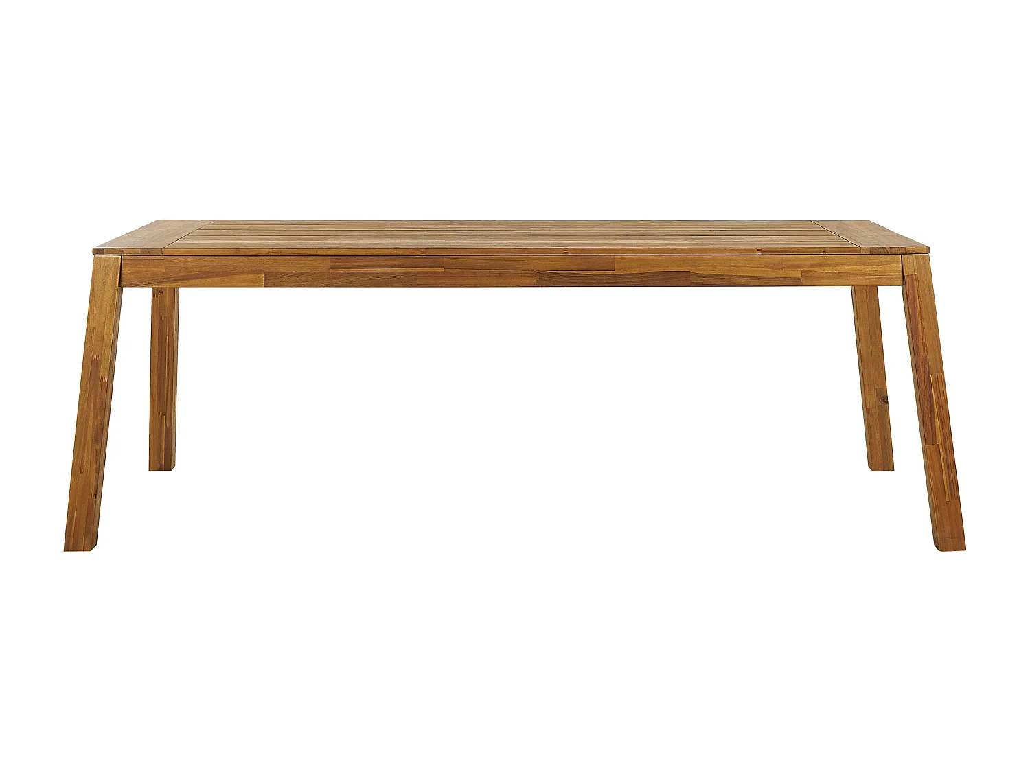 Gartenmöbel Set Akazienholz hellbraun Esstisch 210x90 cm mit 2 Bänken Livorno