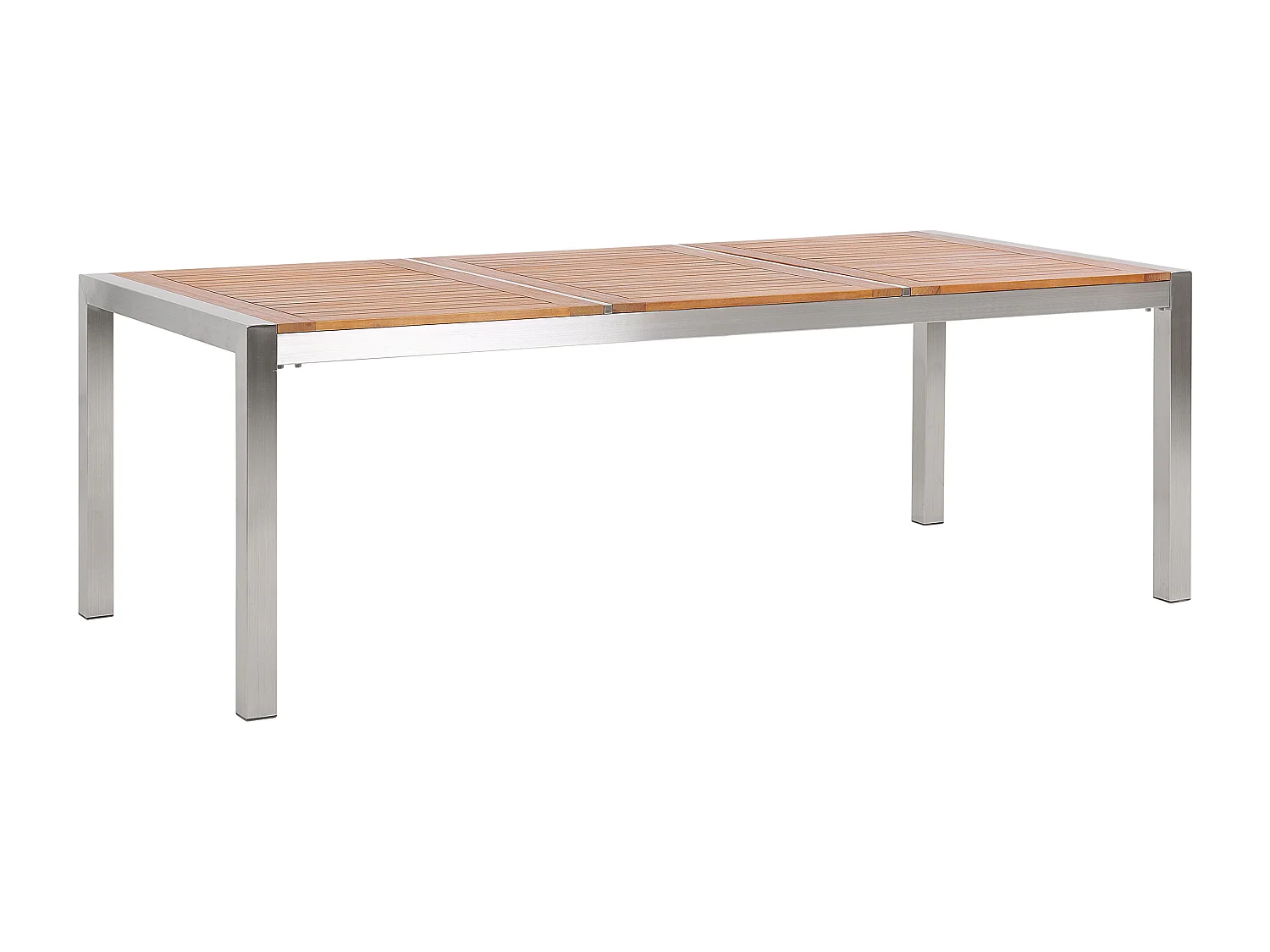 Modernes Gartenmöbel Set Tisch 220 cm Eukalyptusholz 8 Stühle in Weiß Grosseto