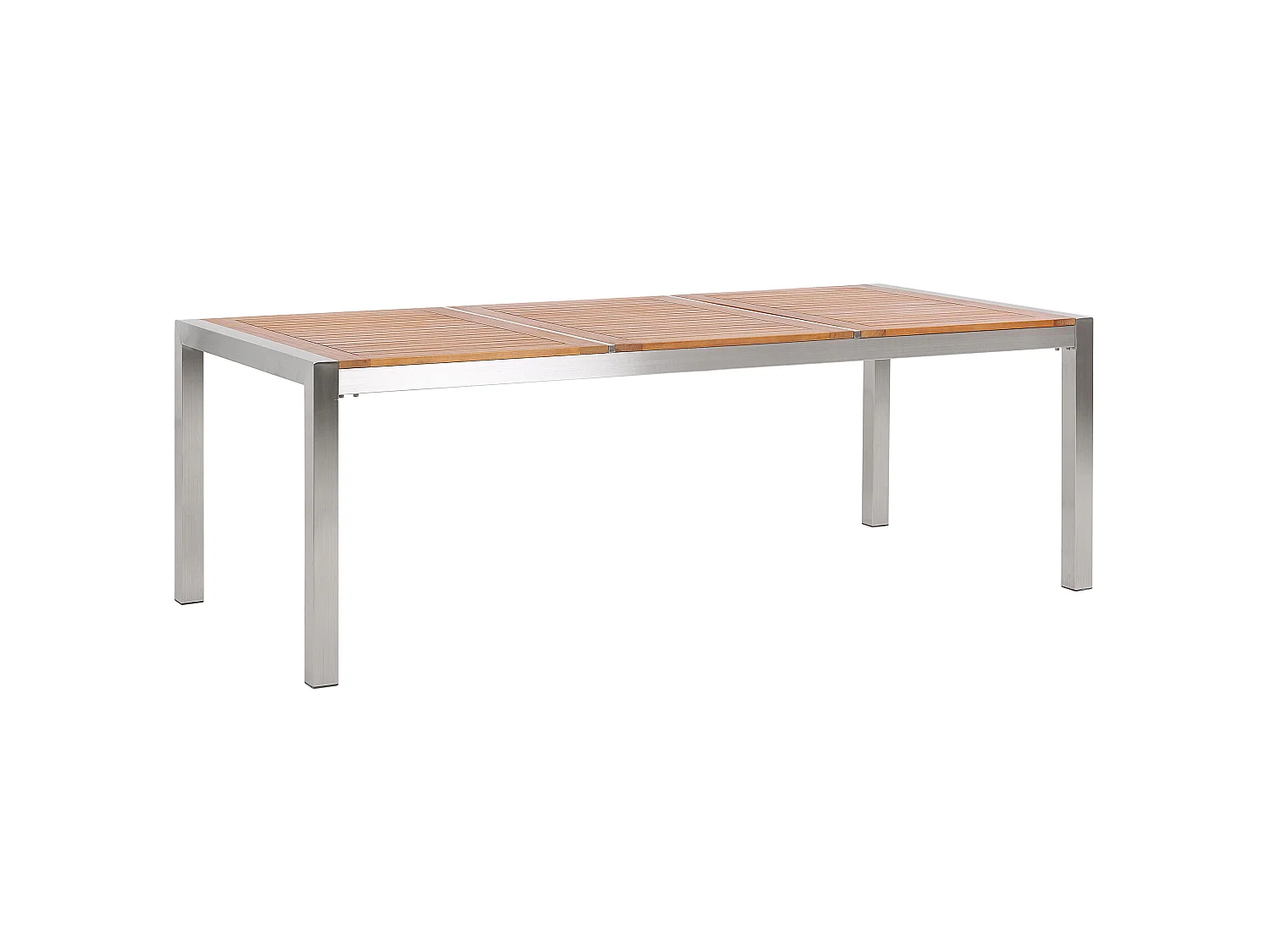 Conjunto de refeições de jardim 8 lugares GROSSETO Madeira de eucalipto Castanho/Branco