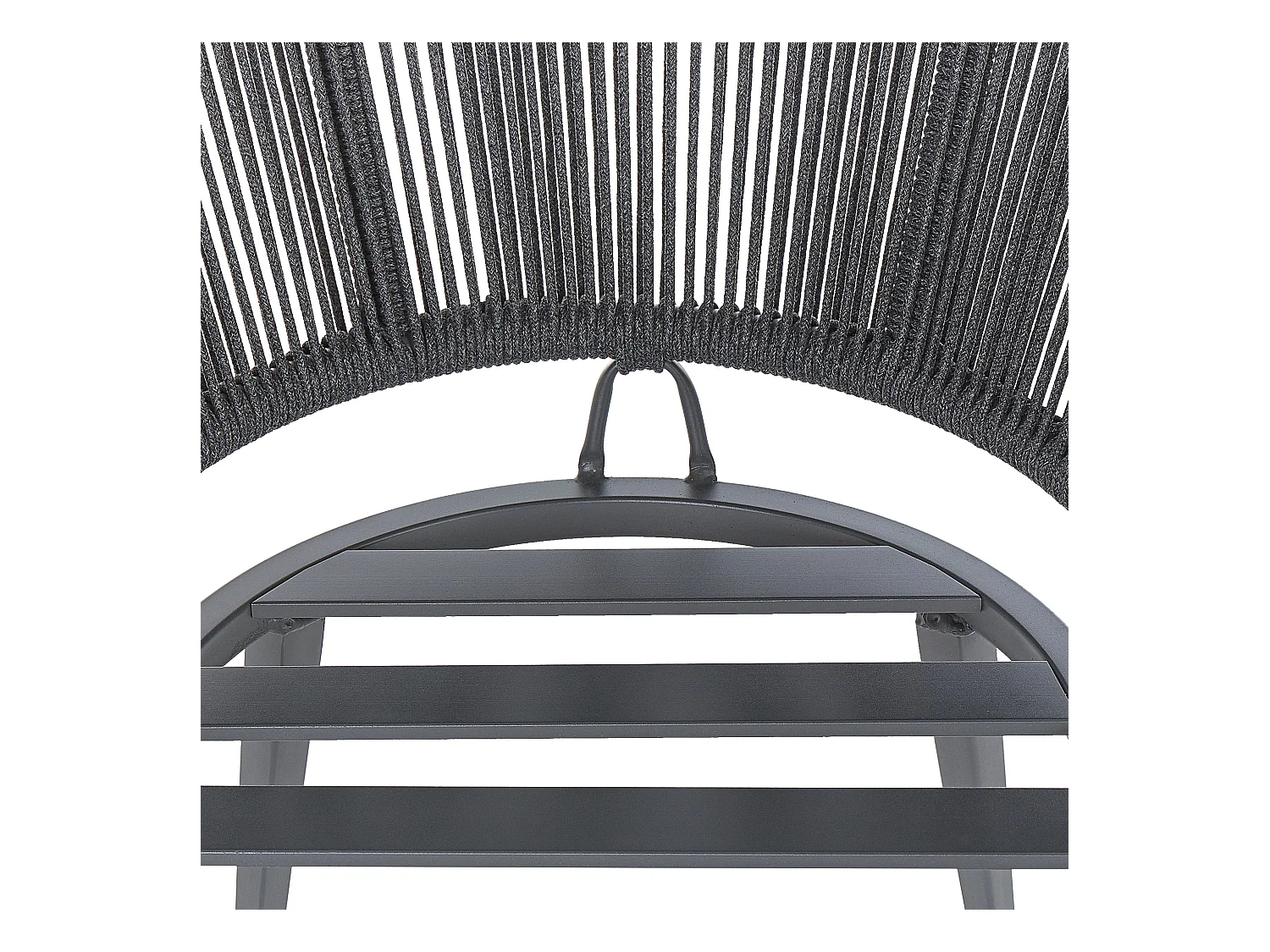 Salle à manger de jardin 4 places MILETO avec coussins Métal Gris