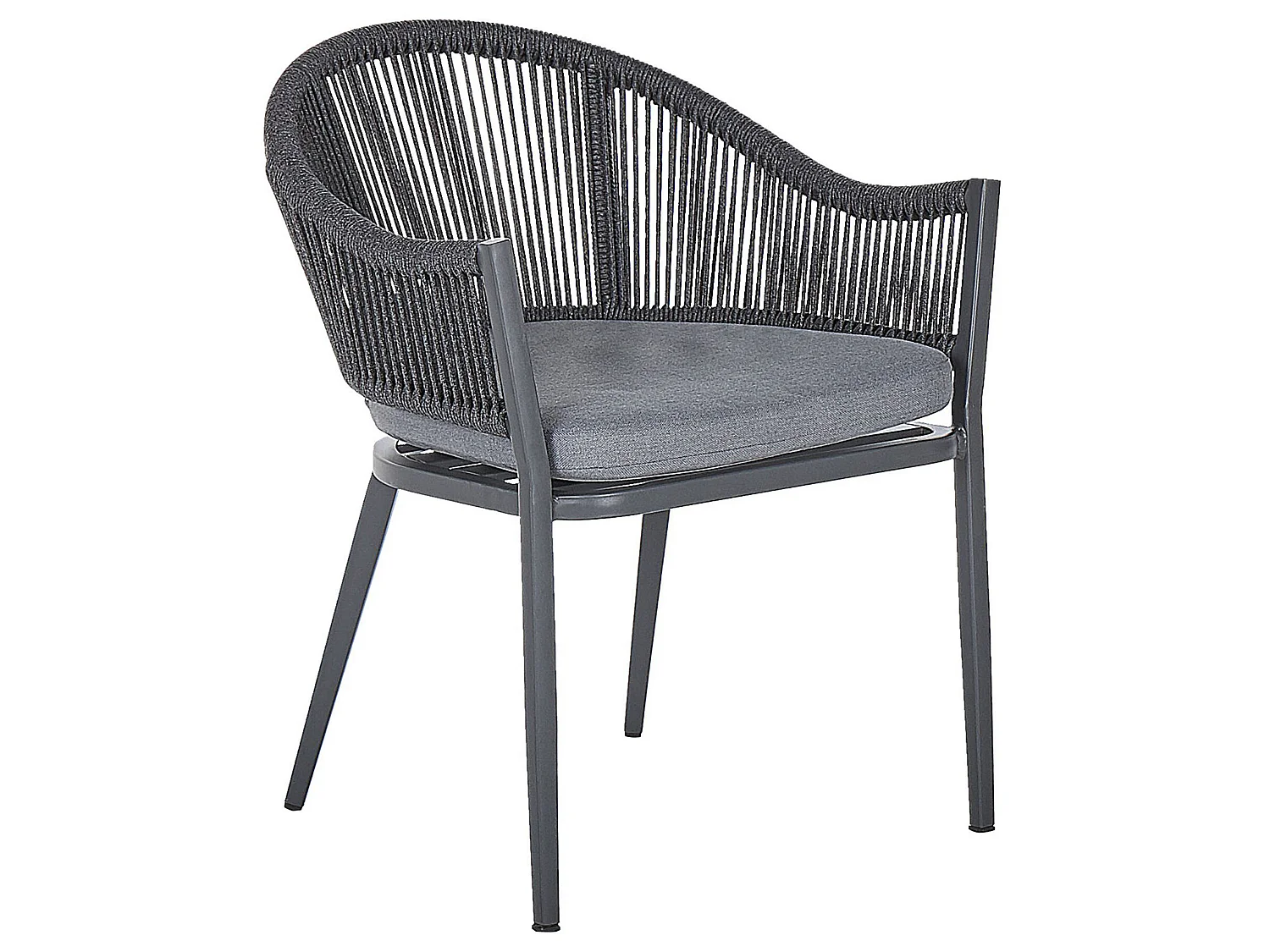 Tuinset 4-zitter MILETO met kussens Metaal Grijs