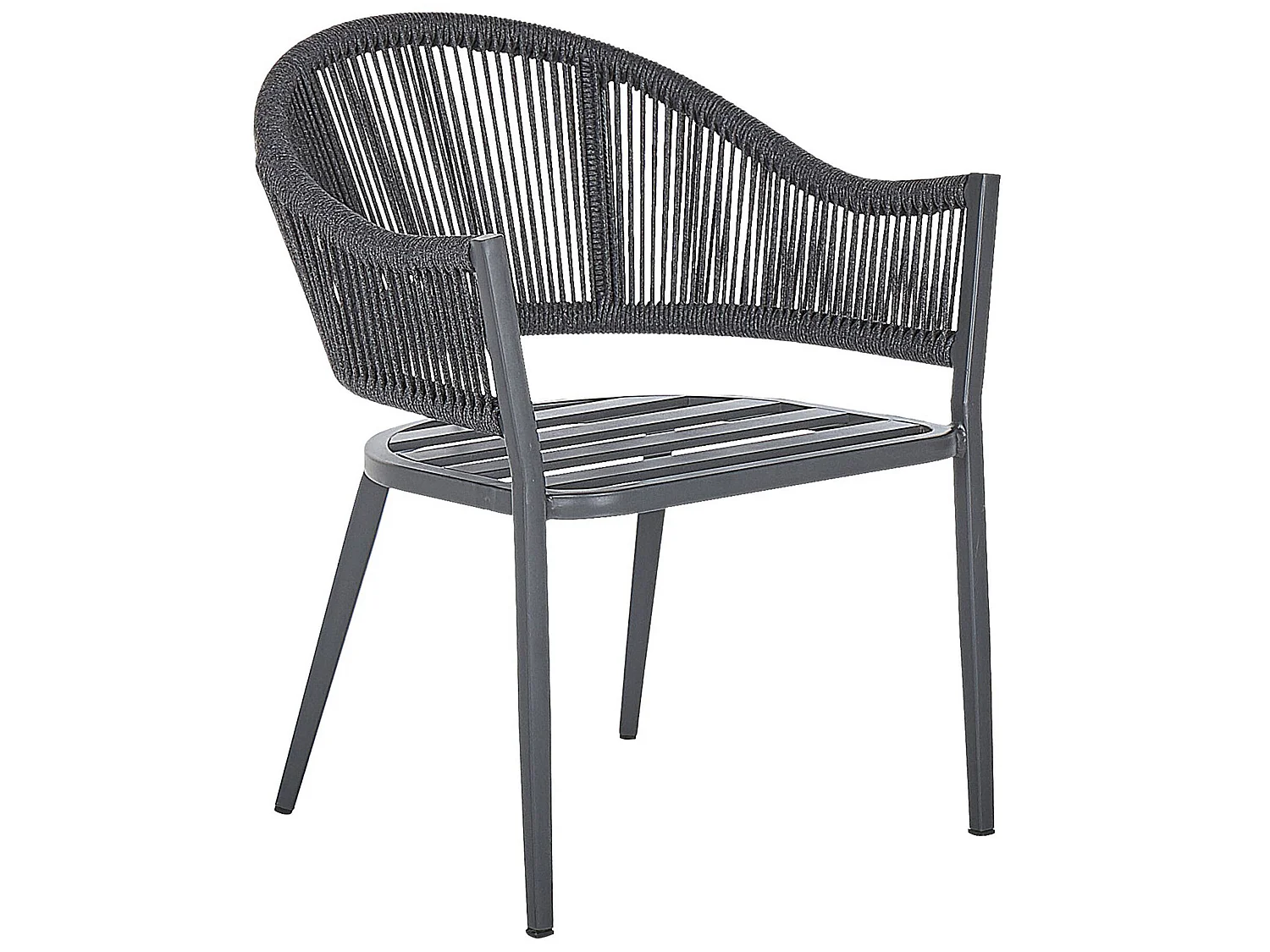 Tuinset 4-zitter MILETO met kussens Metaal Grijs