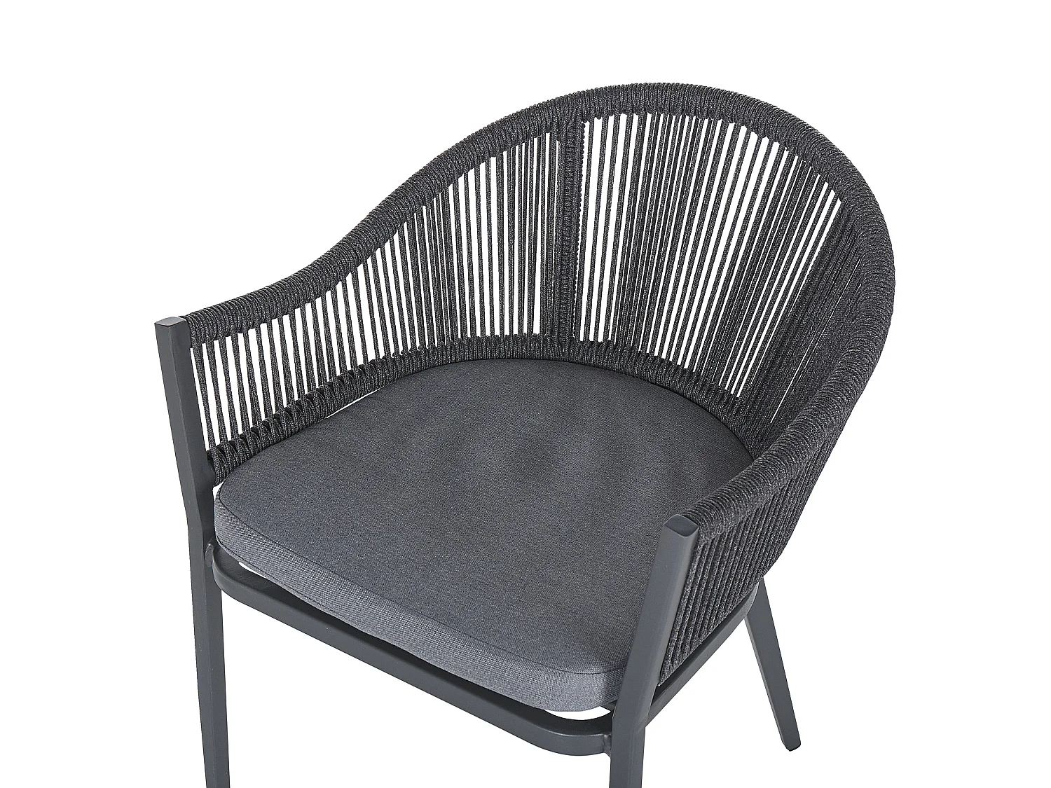 Tuinset 4-zitter MILETO met kussens Metaal Grijs