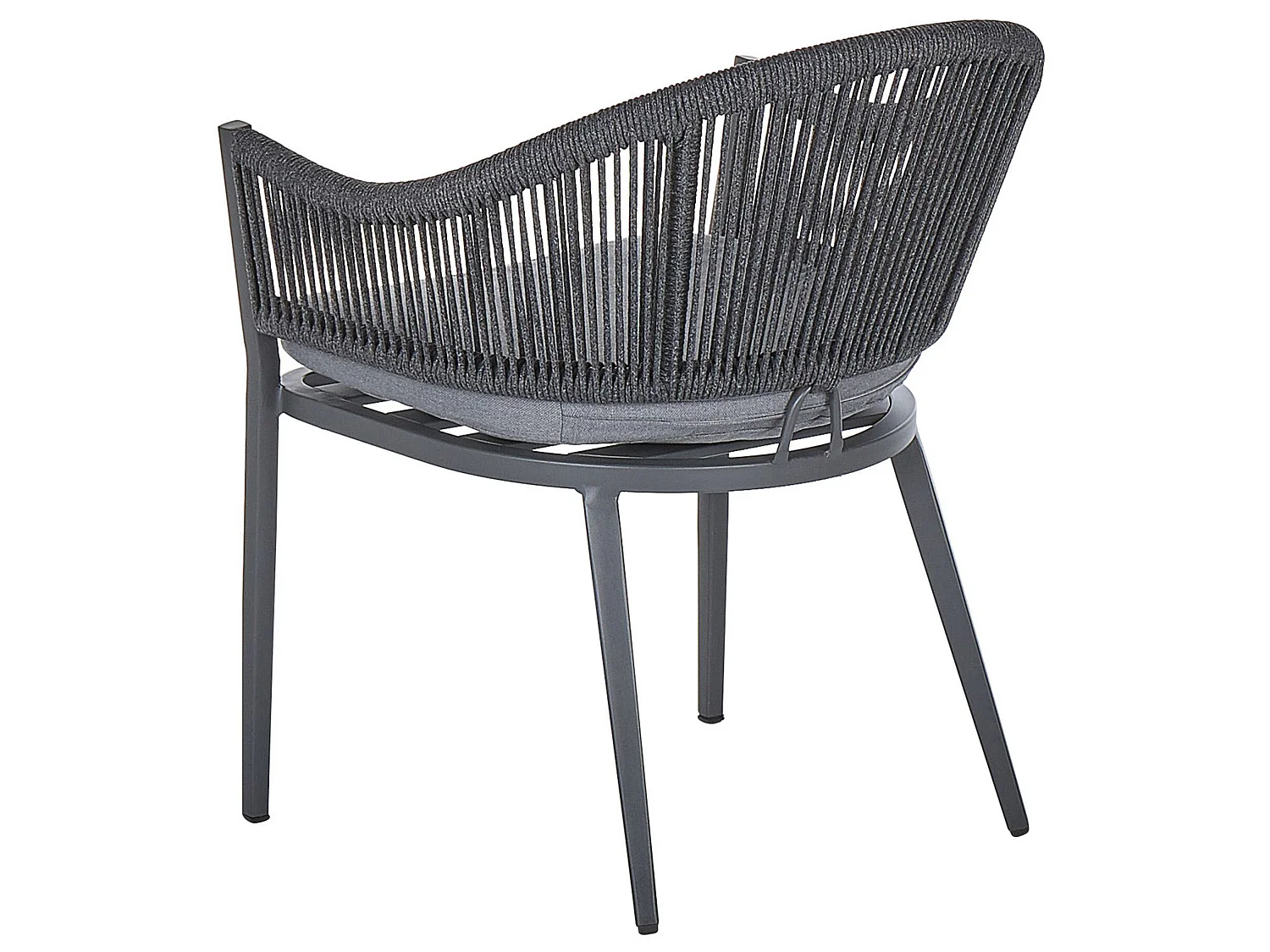 Tuinset 4-zitter MILETO met kussens Metaal Grijs
