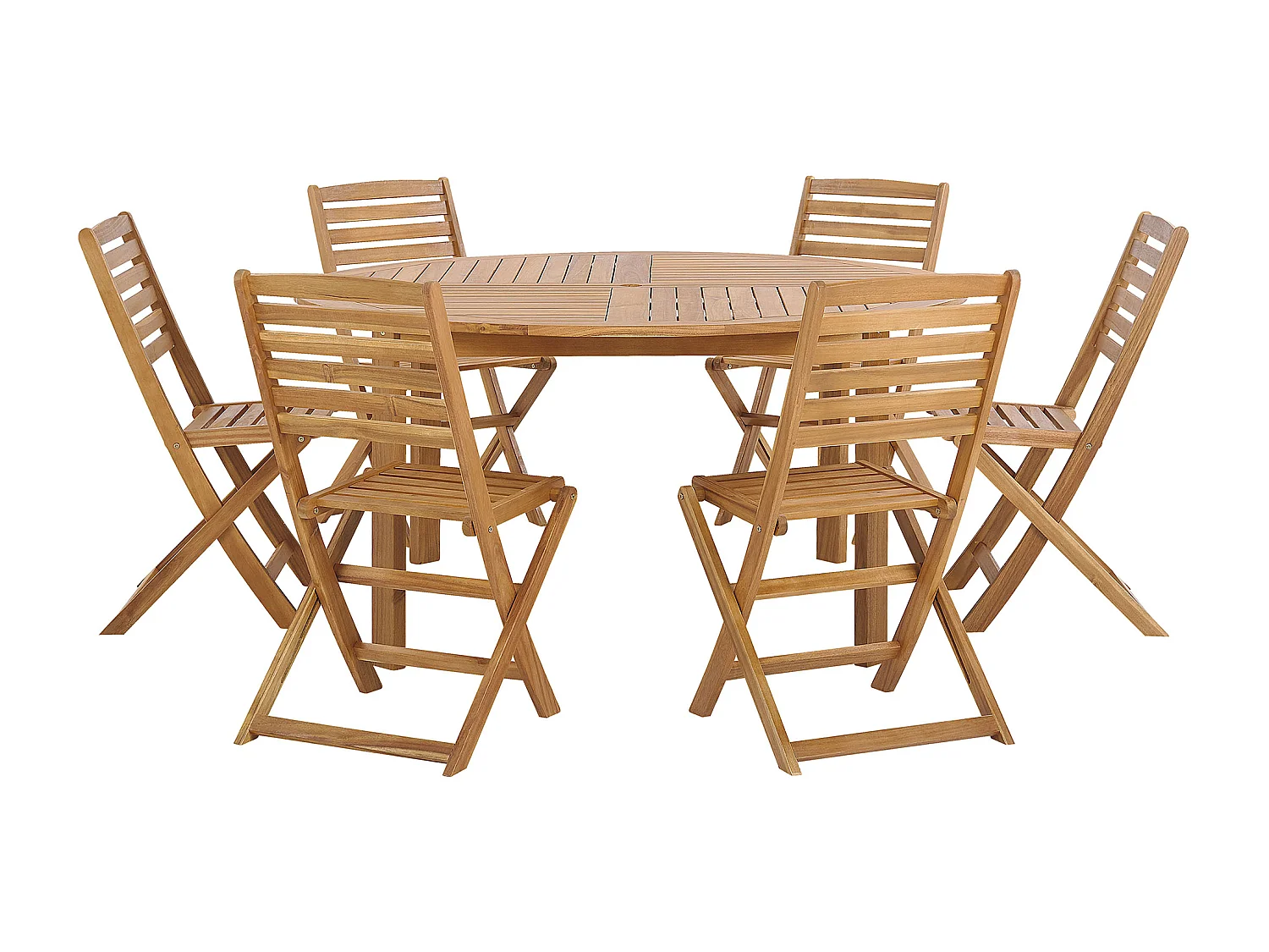 Gartenmöbel Set 6-Sitzer TOLVE Akazienholz Braun