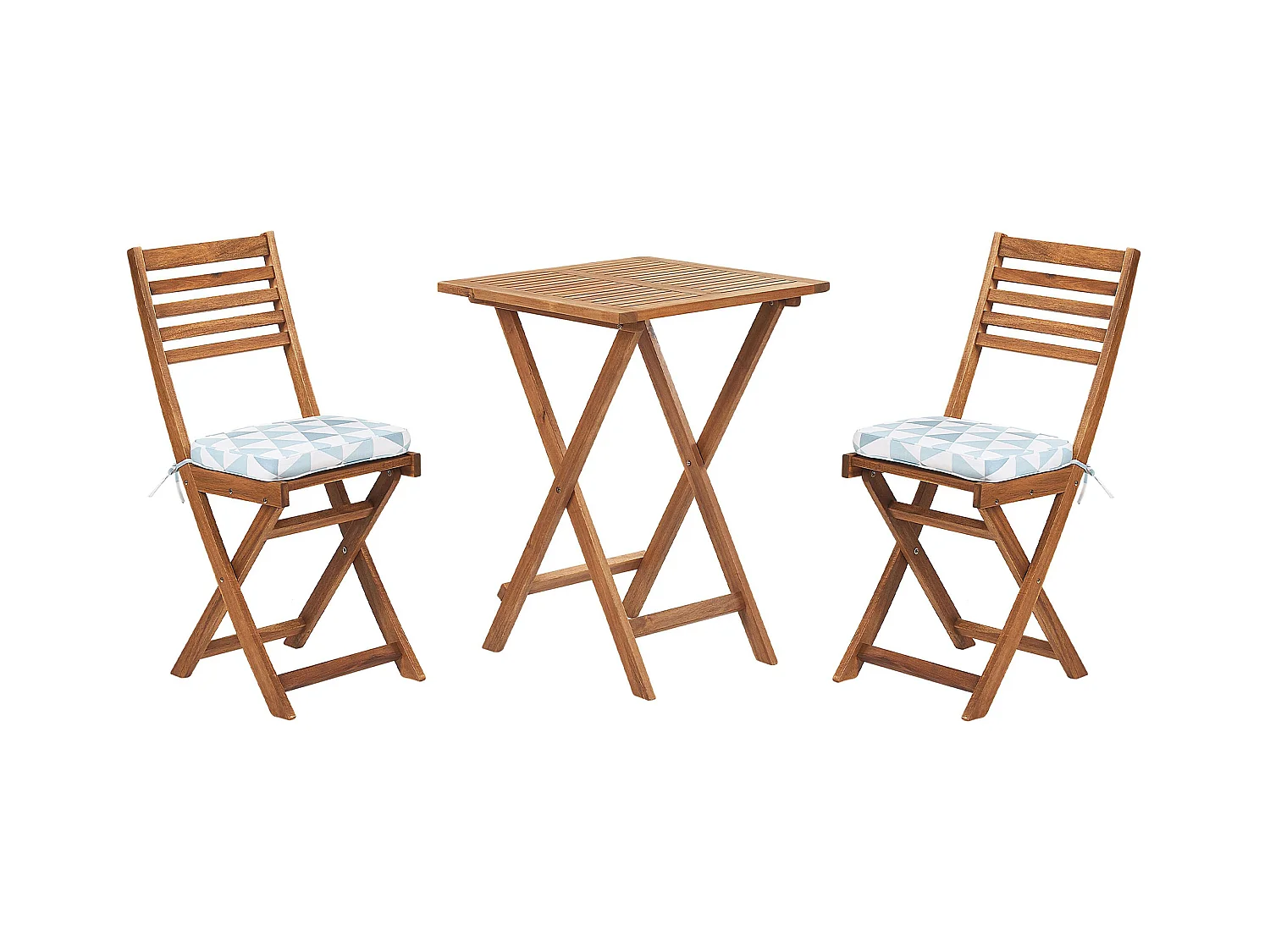 Ensemble pour bistro avec coussins Pliant FIJI Acacia Bleu