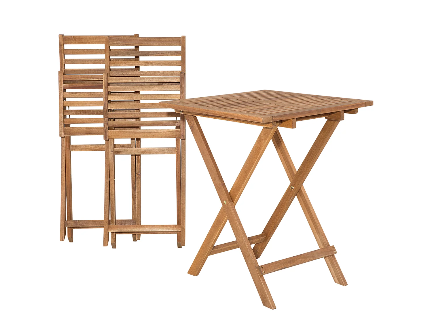 Bistro Set inkl. Kissen klappbar FIJI Holz Blau