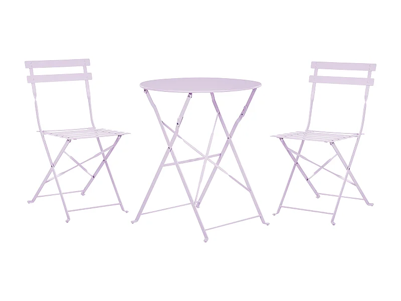 Ensemble pour bistro Pliant FIORI Métal Violet