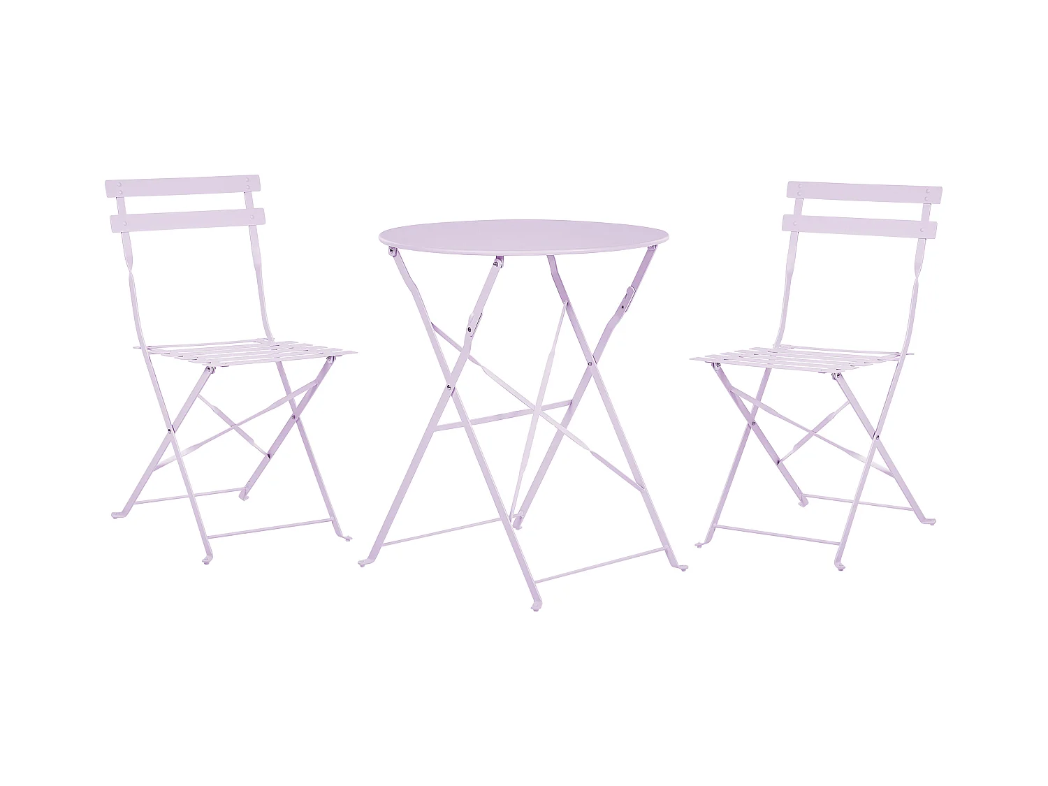 Ensemble pour bistro Pliant FIORI Métal Violet