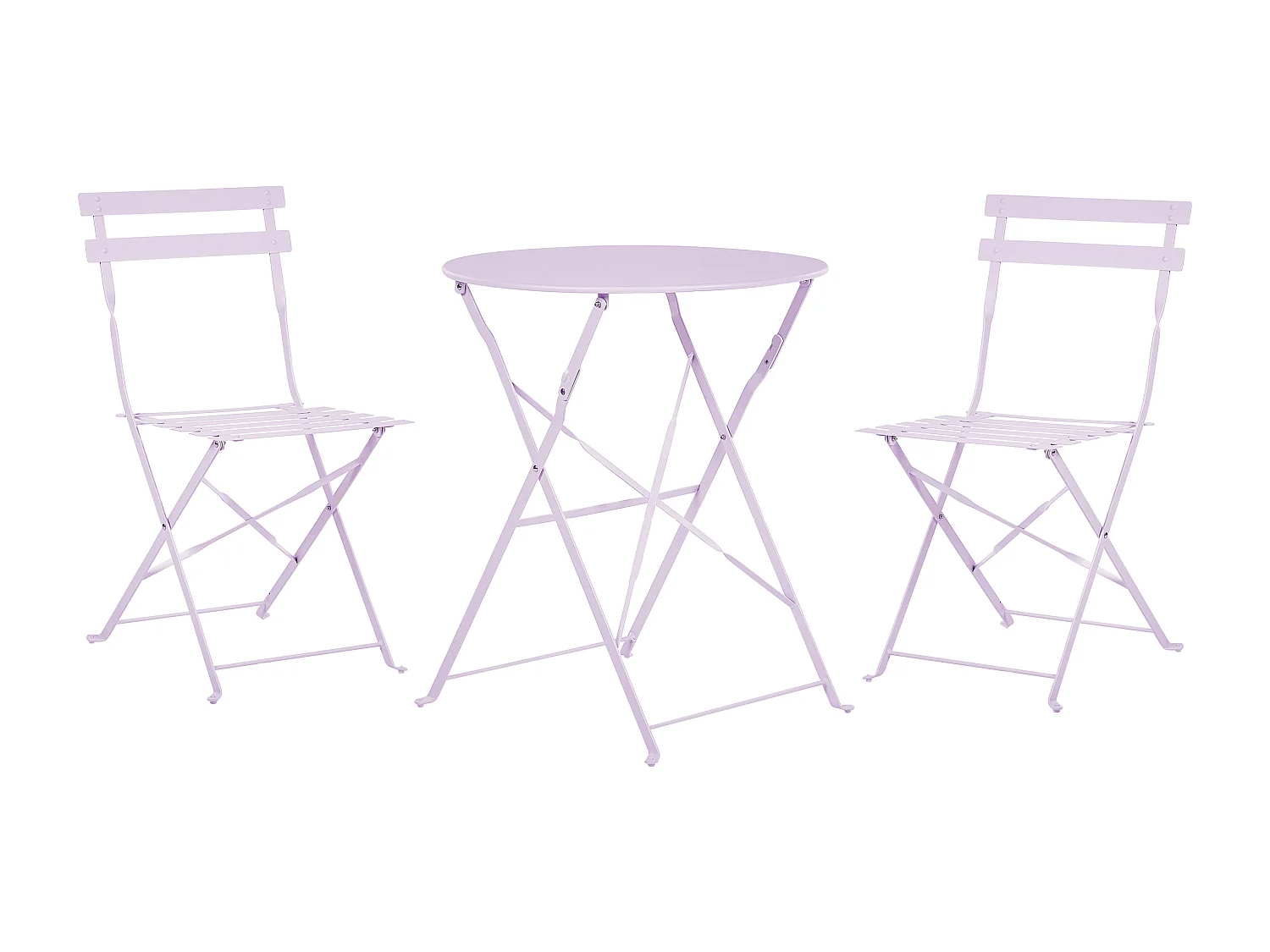 Bistro Set klappbar FIORI Metall Violett