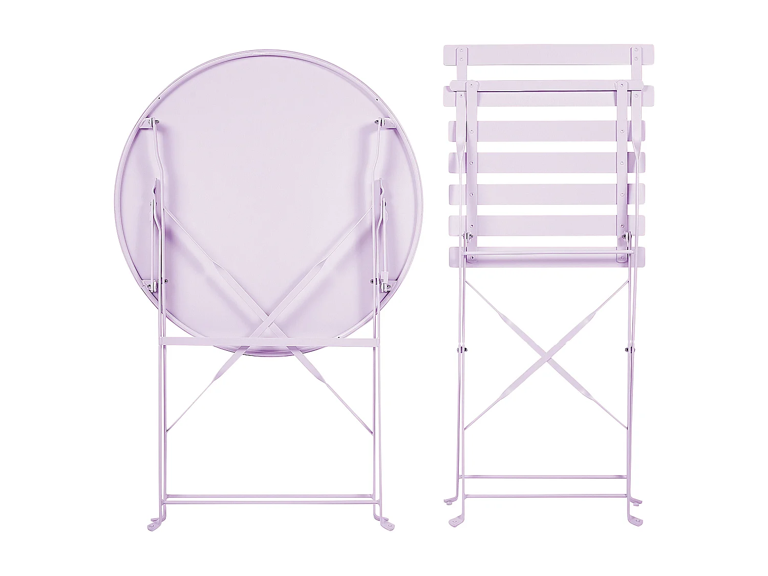 Bistro Set klappbar FIORI Metall Violett