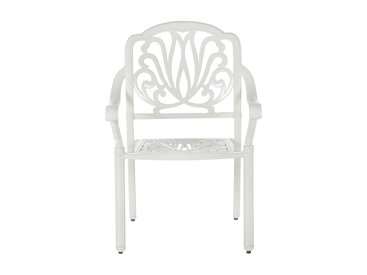 Balkonset Aluminium creme weiß Tisch mit 4 Stühlen und Sitzkissen Ancona