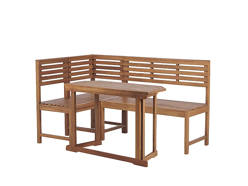 Set da pranzo per balcone 4 posti TREIA Legno d'acacia Marrone