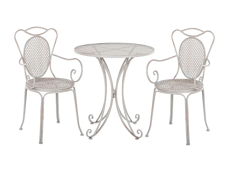 Bistro Set klappbar CILENTO Metall Grau