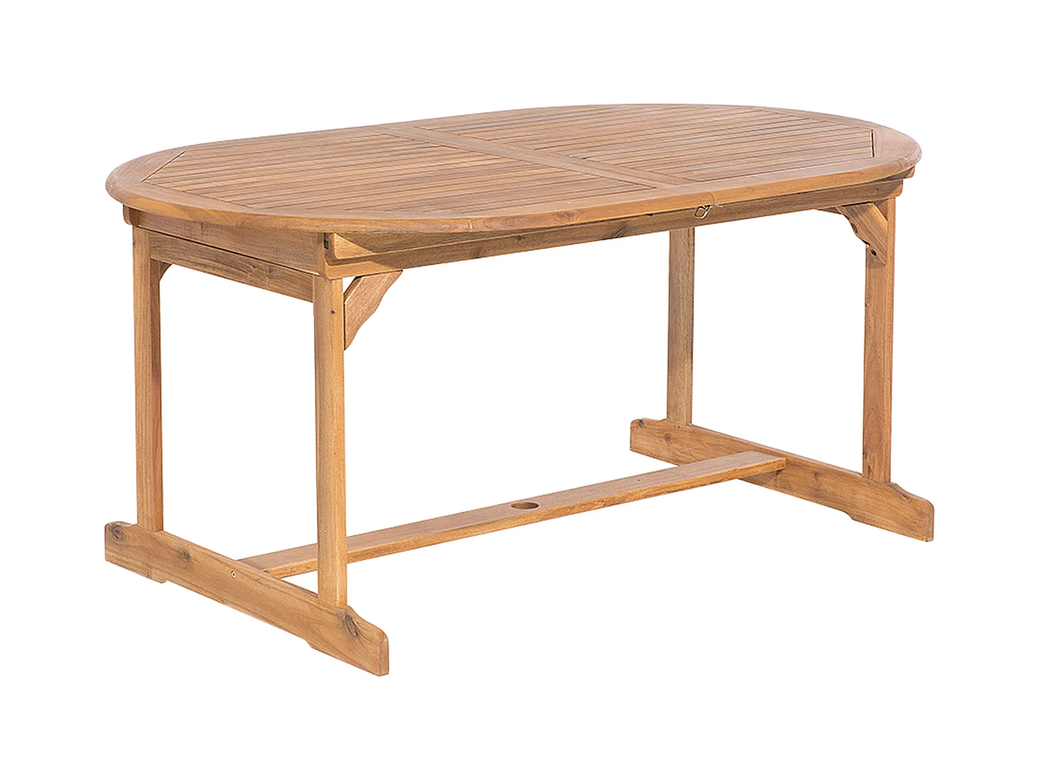 Salle à manger de jardin 8 places MAUI avec parasol Acacia Blanc cassé