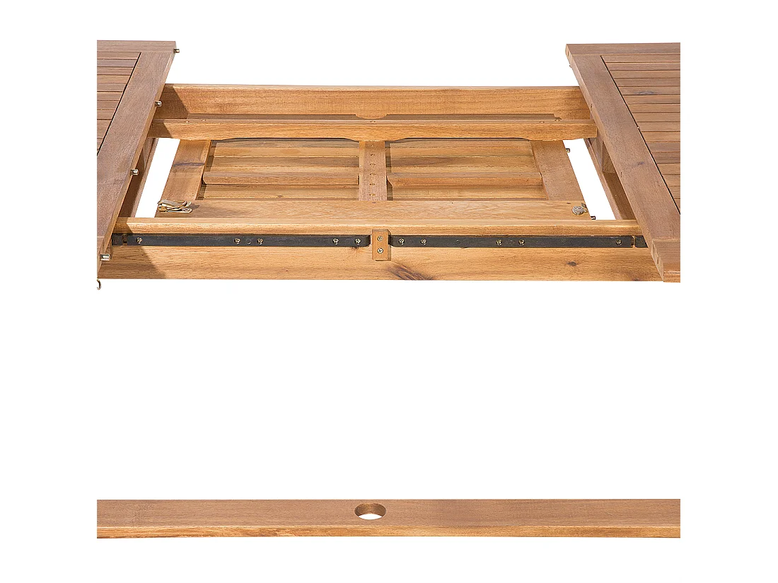 Tuinset 8-zitter MAUI Met parasol Acaciahout Gebroken wit