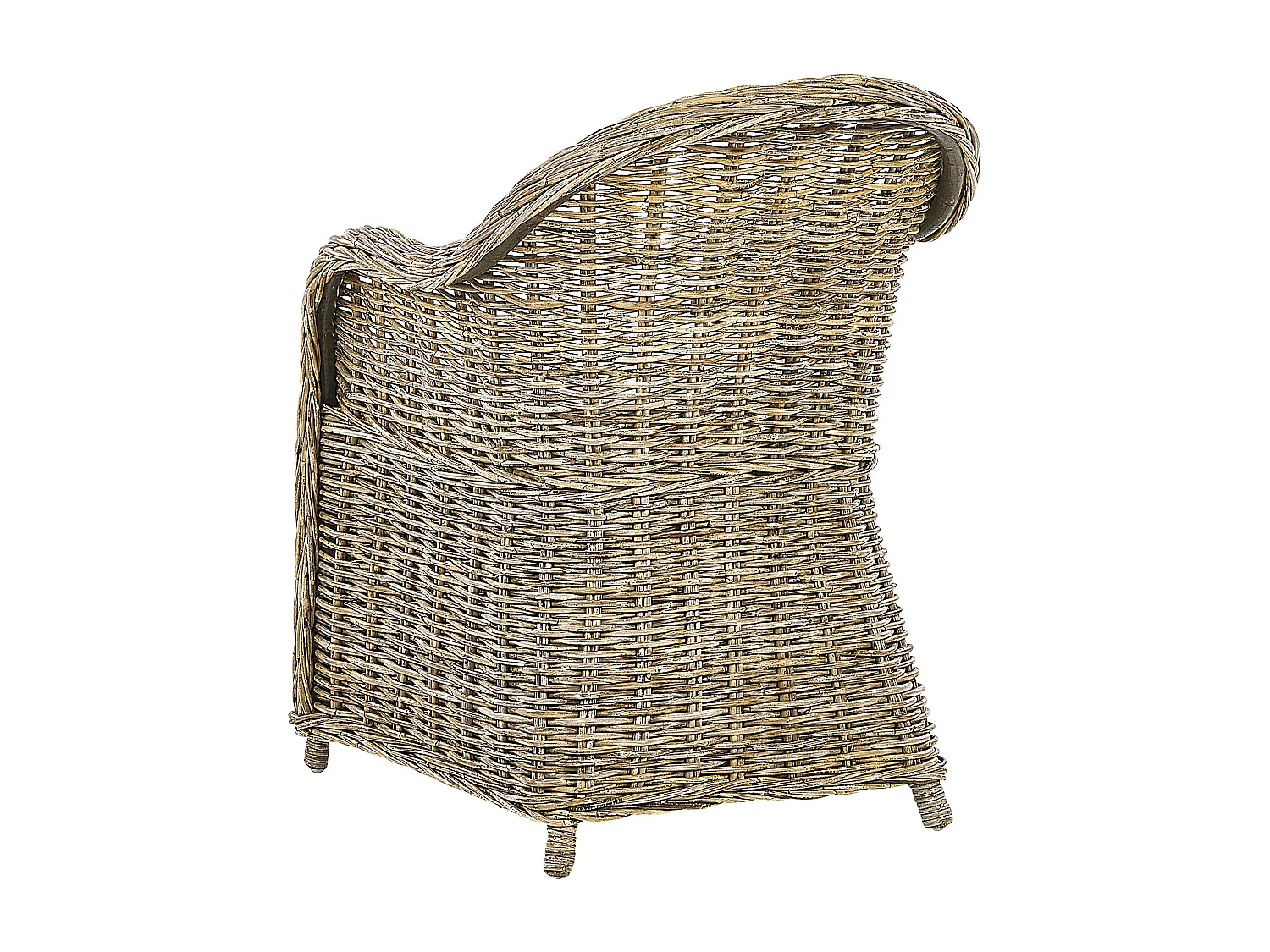 Gartenmöbel Set Rattan Tisch 200x100 cm mit 4 Stühlen Auflagen weiß Susua/Olbia