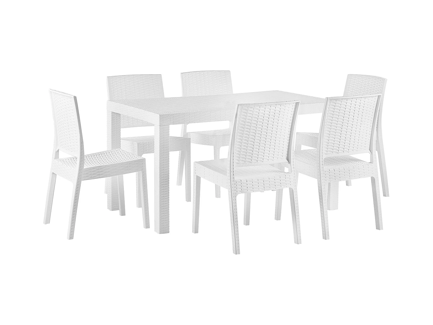 Tuinset 6-zitter FOSSANO Wit