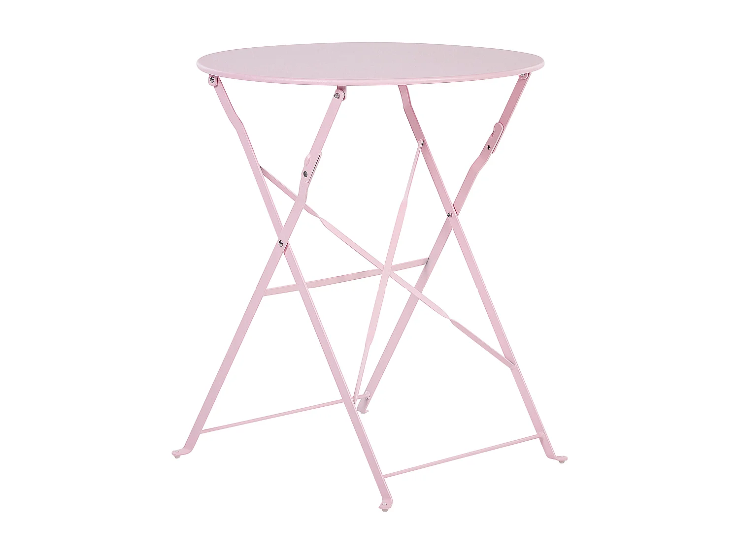 Modernes Balkonset 3-teilig Tisch mit 2 Stühlen aus Stahl rosa pastell Fiori