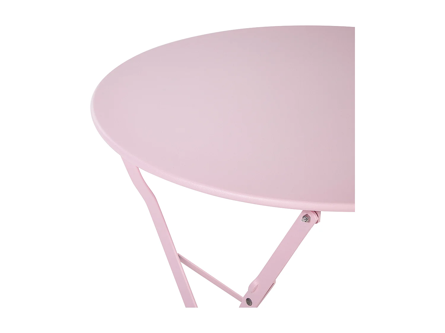 Ensemble pour bistro Pliant FIORI Métal Rose pastel