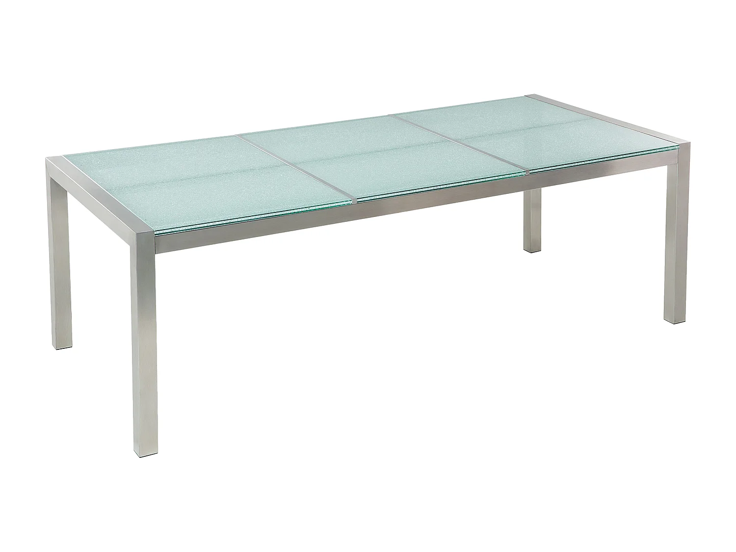 Conjunto de refeições de jardim 8 lugares GROSSETO Vidro rachado Transparente/Preto