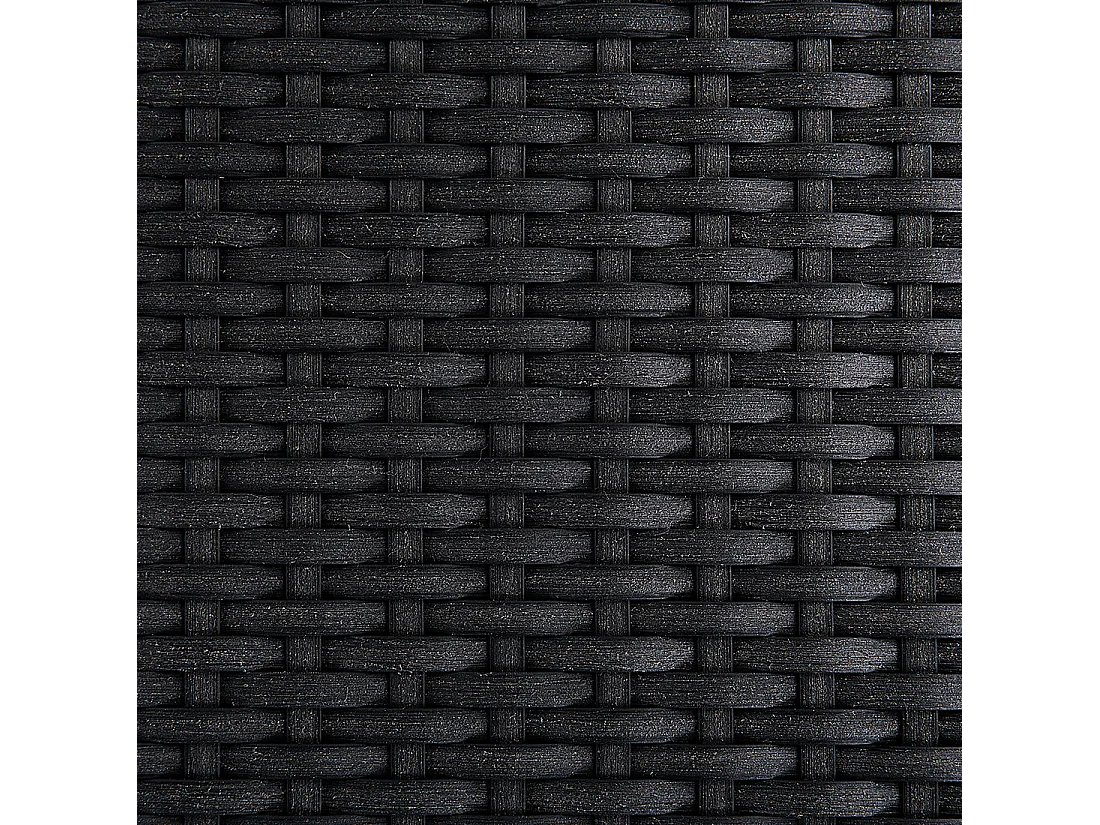 Gartentisch Set Edelstahl 8-Sitzer Glas weiß Rattan schwarz 220 cm Grosseto