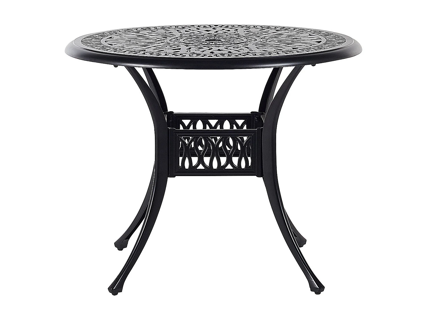 Set da pranzo da giardino 4 posti ANCONA con cuscini Metallo Nero