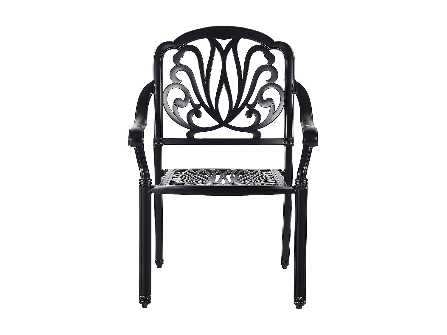 Set da pranzo da giardino 4 posti ANCONA con cuscini Metallo Nero