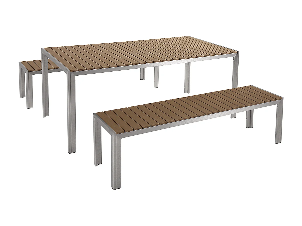 Tuinset met banken 6-zitter NARDO Bruin