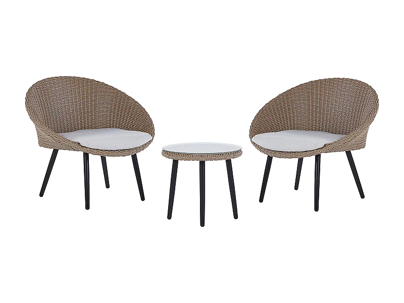 Ensemble pour bistro avec coussins ORTIGIA Beige clair Beige