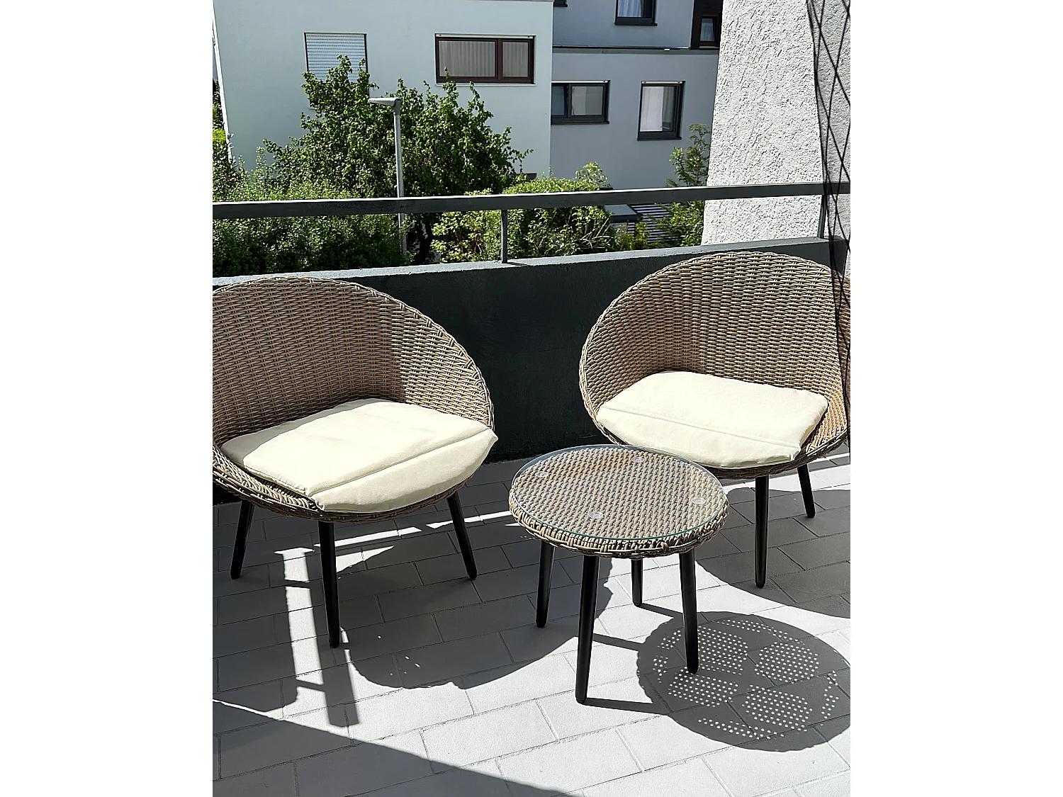 Ensemble pour bistro avec coussins ORTIGIA Beige clair Beige