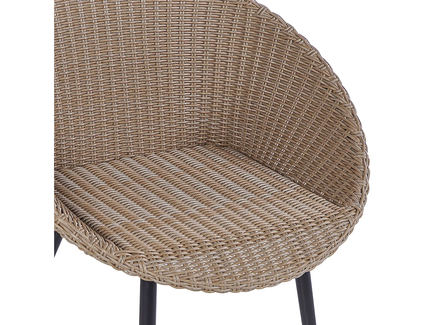 Zestaw mebli balkonowych z poduszkami ORTIGIA Technorattan Jasnobeżowy Beżowy