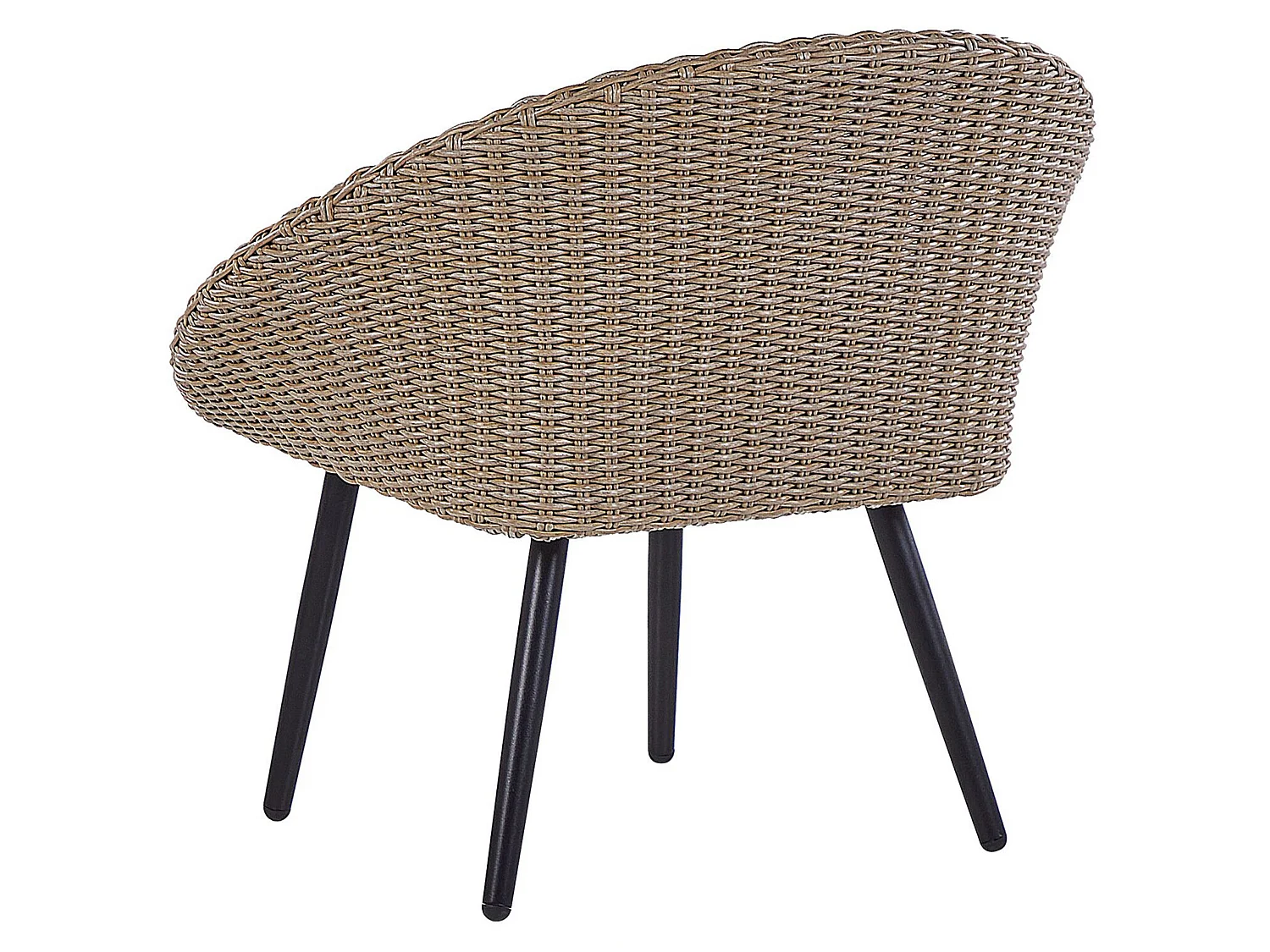 Bistro Set inkl. Kissen ORTIGIA Polyrattan Hellbeige Beige