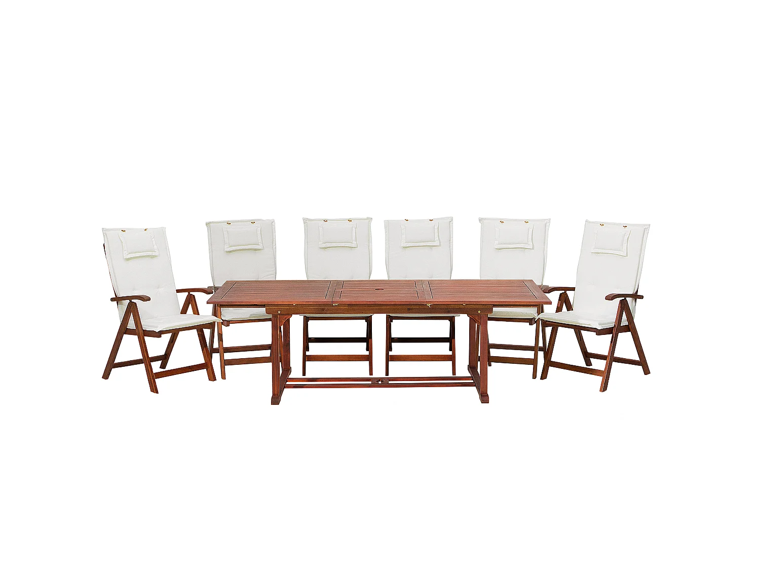 Set de salle à manger Bois Blanc cassé TOSCANA