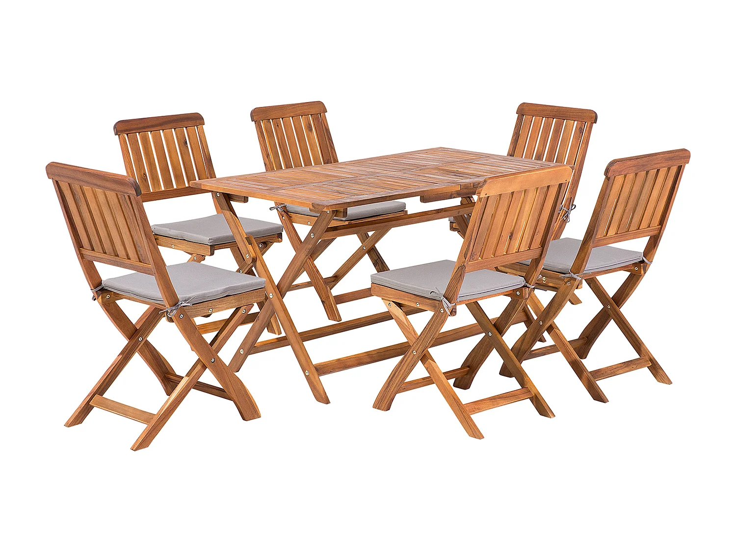 Tuinset 6-zitter CENTO met kussens Acaciahout Bruin