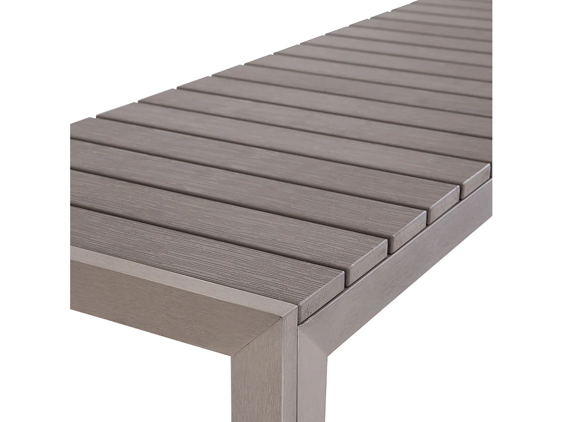 Set da pranzo da giardino con panche 6 posti NARDO Grigio