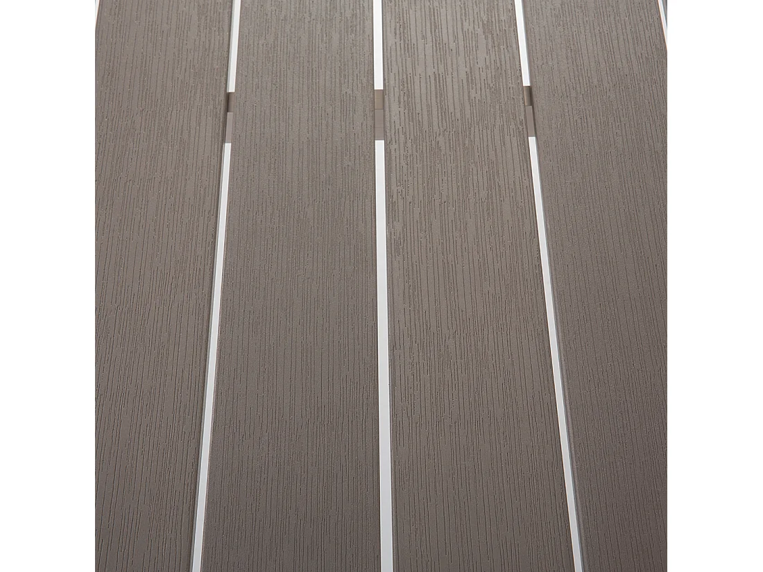 Set da pranzo da giardino con panche 6 posti NARDO Grigio